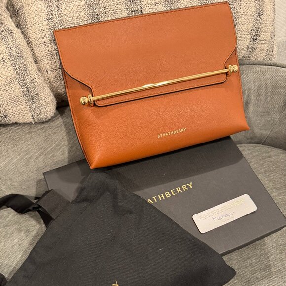 Strathberry Stylist Crossbody Bag in Chestnut - Picture 3 of 16